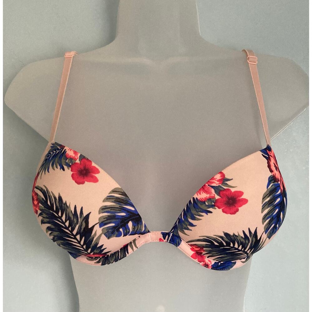 Victoria's Secret PINK Super Push Up Bra 32B Adds 2 Cup Sizes